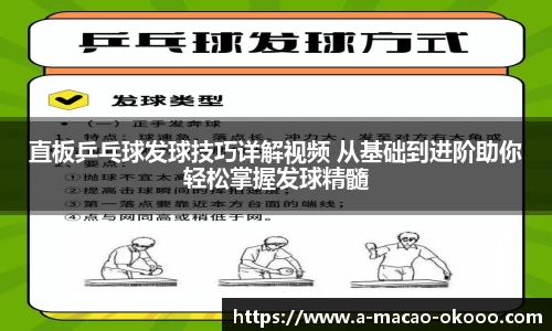 直板乒乓球发球技巧详解视频 从基础到进阶助你轻松掌握发球精髓